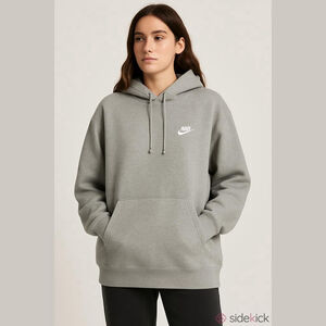 Nike Club Fleece Pullover Hoodie XXL Heather Grey
